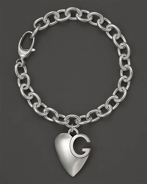 gucci heart ball bracelet|Gucci sterling silver charm bracelet.